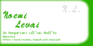 noemi levai business card